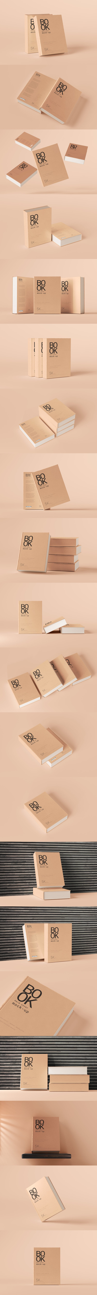 精装厚书籍展示样机 (psd)