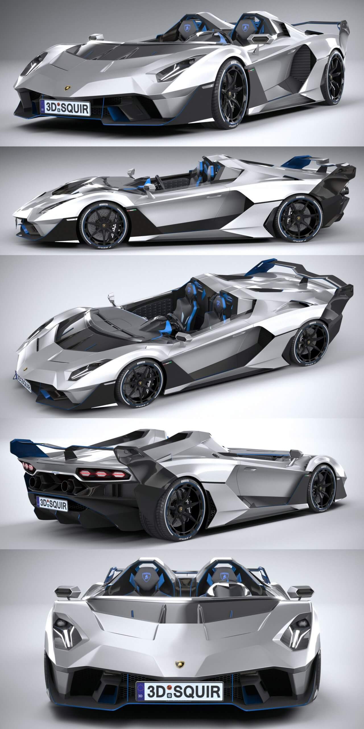 Lamborghini兰博基尼SC20 2020款跑车3D模型（OBJ,FBX,MAX）