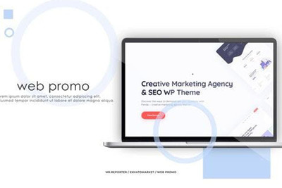 Macbook样机网站宣传展示视频AE模板[aep]