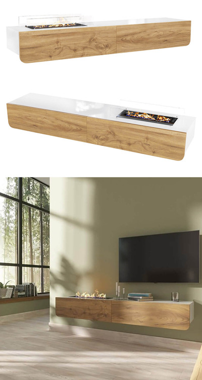 Kronco Latelli壁挂式仿真壁炉电视柜3D模型（OBJ,FBX,MAX）