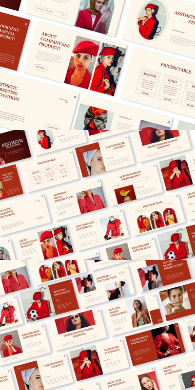 美学营销创新PPT模板 (PPTX,PPT)