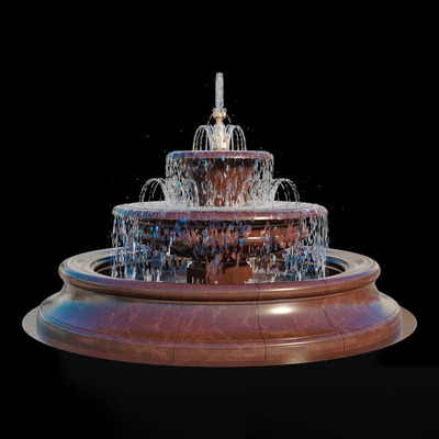 圆形喷泉3D模型（FBX,MAX）