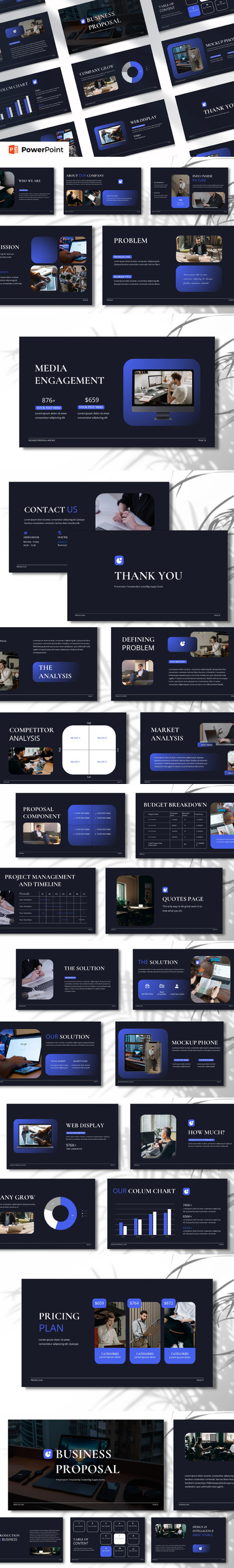 商业提案PPT模板 (PPTX)