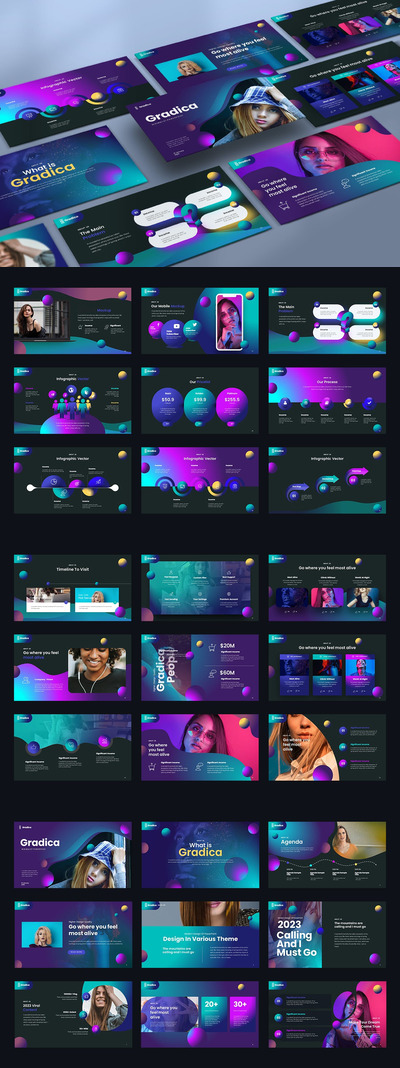 令人印象深刻的风格PPT模板 (PPTX)