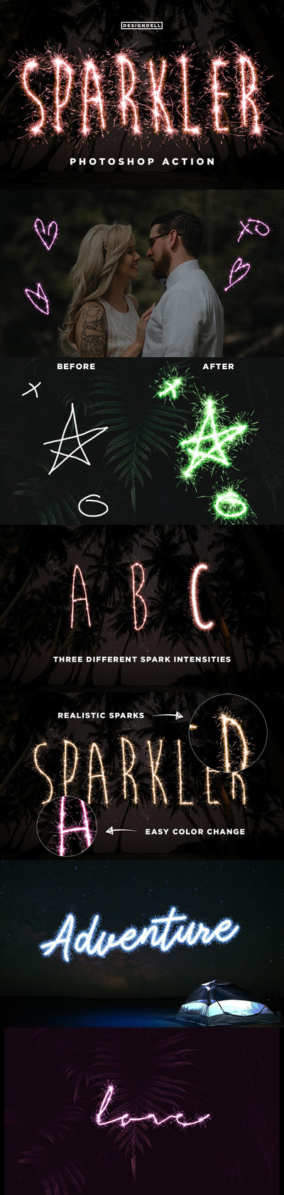 涂鸦和闪闪发光字体动作 (ABR,ATN,ASL)