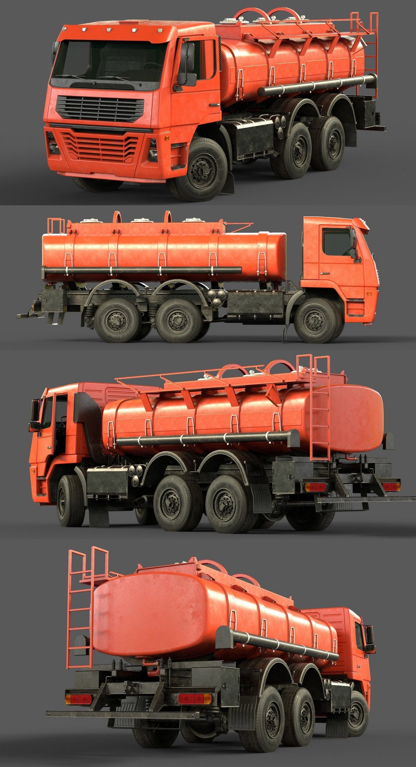 Generic油罐车low poly 3D模型（OBJ,FBX,MAX）