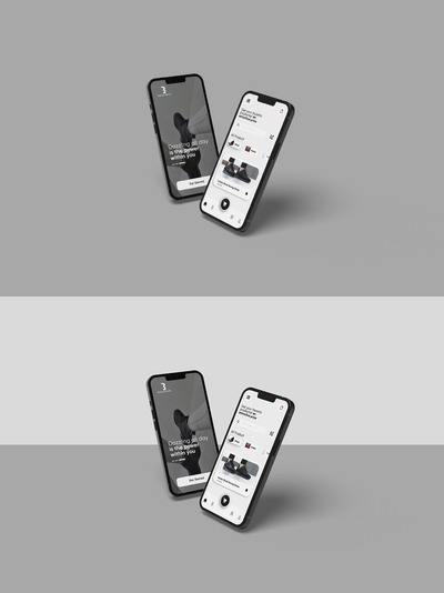 iPhone手机屏幕UI页面展示样机 (PSD)