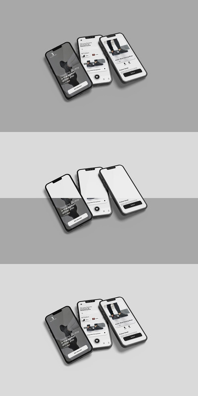 智能手机屏幕UI页面展示样机 (PSD)