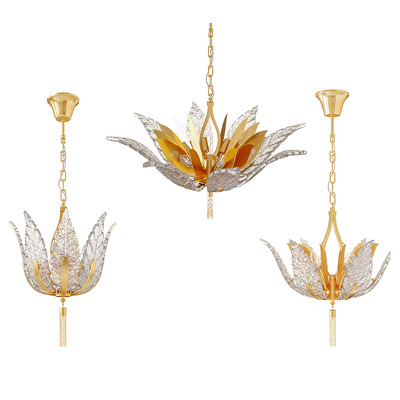 Odeon Light Floweri花瓣形水晶吊灯3D模型（OBJ,FBX,MAX）