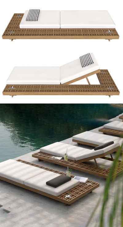 Yachtline Design Grid系列户外躺椅3D模型（OBJ,FBX,MAX）