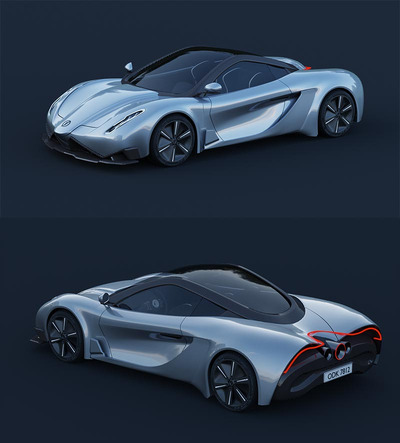 Blender 概念跑车模型 ASTREO TYPE3（Blend）