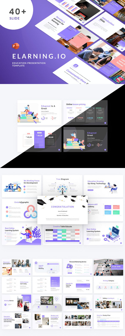 教育机构汇报PPT模版 (PPTX)