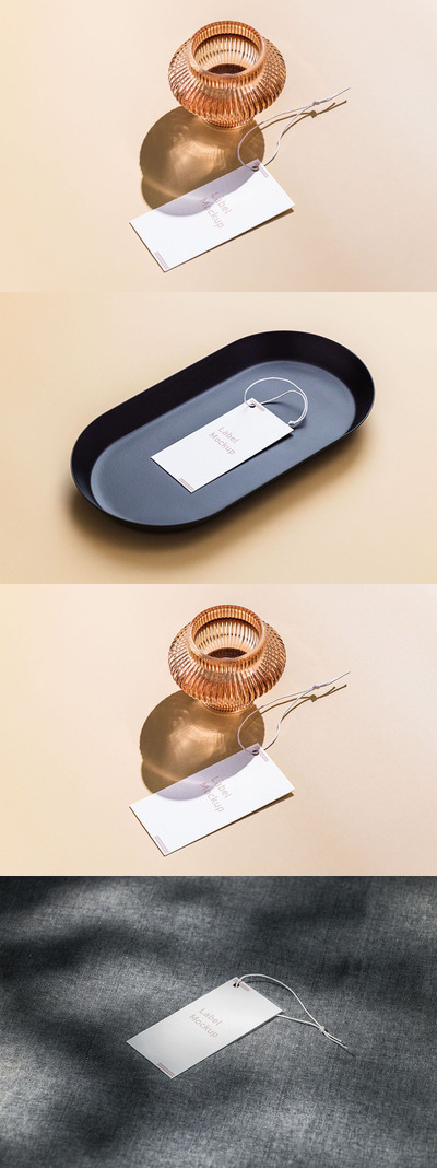 详情价格标签设计样机模板 (PSD)