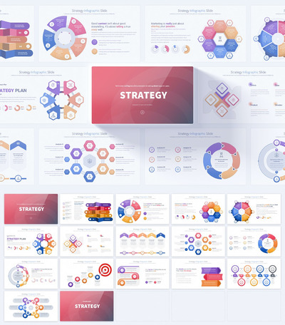 公司策略类信息图表PPT模版 (PPTX,PDF)