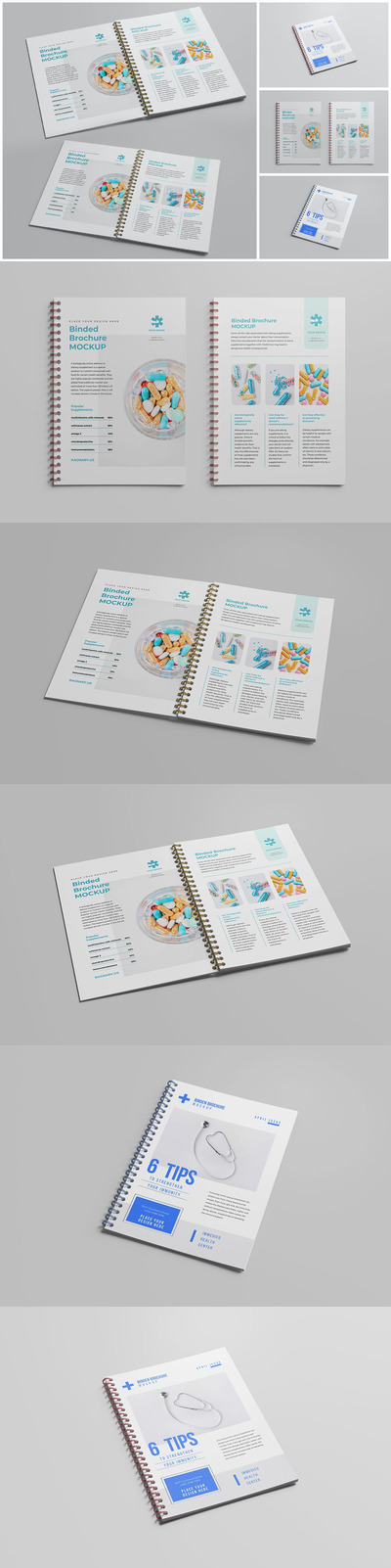 螺旋笔记本/小册子样机 (PSD)