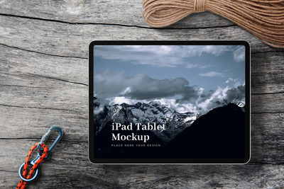 iPad平板电脑UI设计展示样机 (PSD)