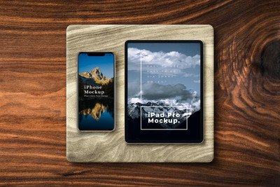 iPhone手机和iPad平板电脑样机 (PSD)