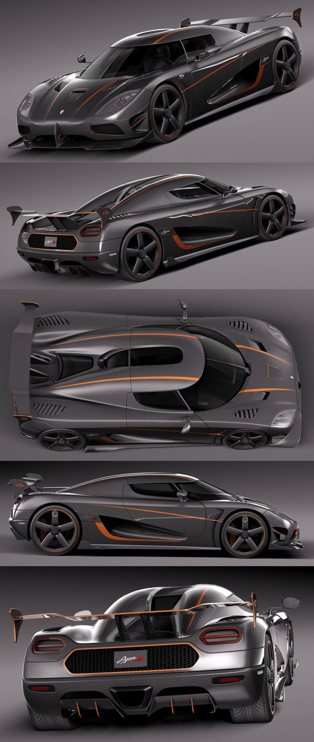 Koenigsegg 2015款科尼赛克Agera RS跑车3D模型（OBJ,FBX,MAX）