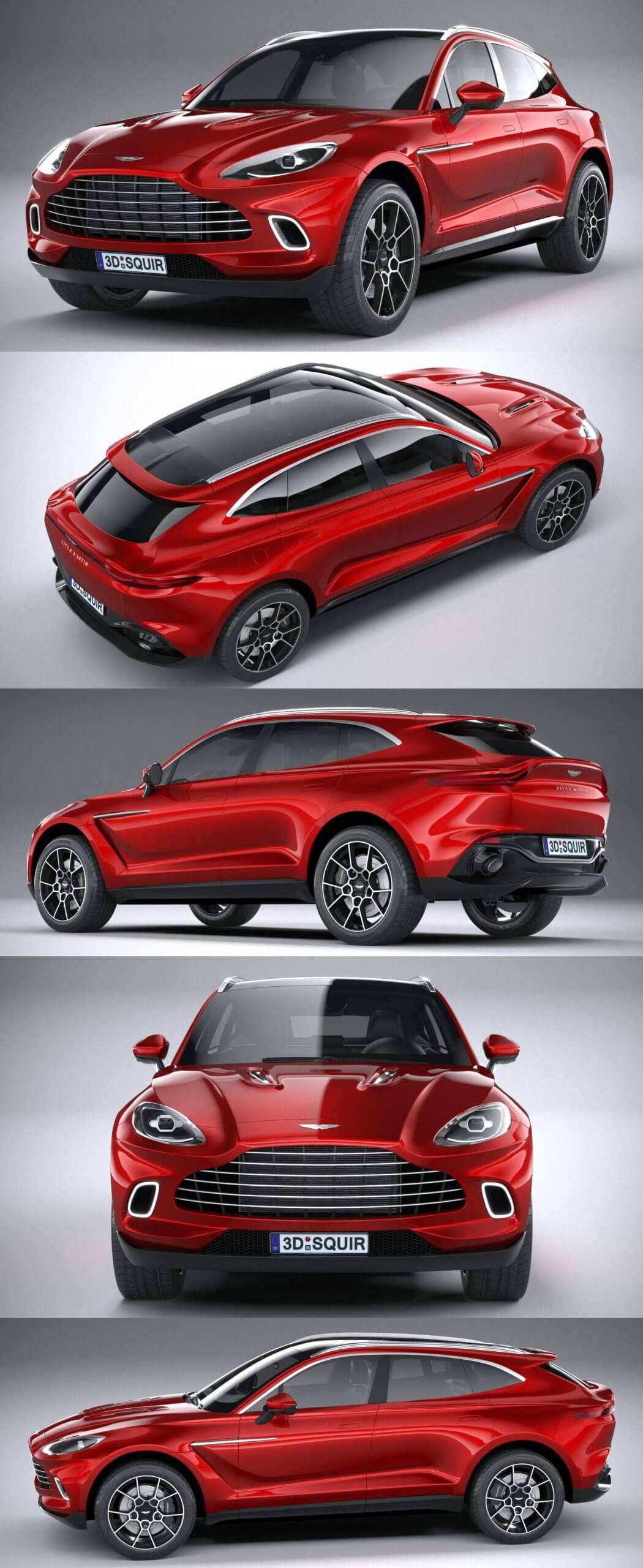 Aston Martin 2021款阿斯顿·马丁DBX汽车3D模型（OBJ,FBX,MAX）