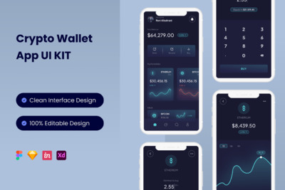 数字钱包 App Uikit (FIG,SKETCH,XD)