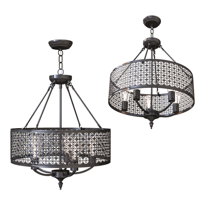 Freya Light Conte系列镂空金属环形外框吊灯3D模型（OBJ,FBX,MAX）