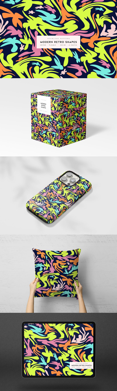 现代风格复古图案 (AI,EPS,JPG)