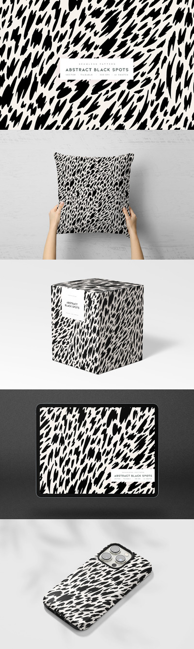 抽象黑色随机图案 (AI,EPS,JPG)