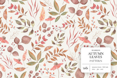 秋季树叶图案 (JPG,PNG)