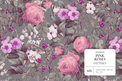浪漫奢华风格花卉图案 (JPG)