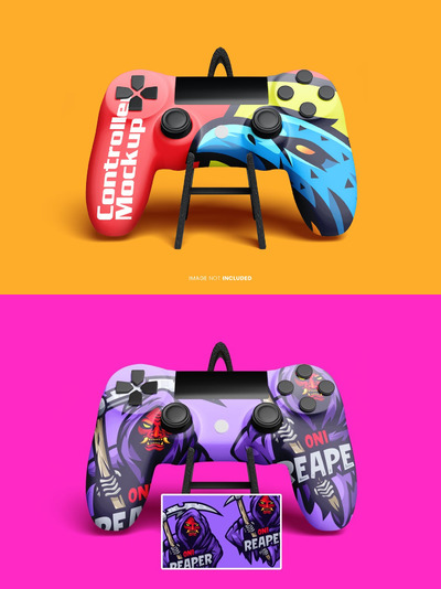 游戏手柄皮肤外观设计样机 (PSD)