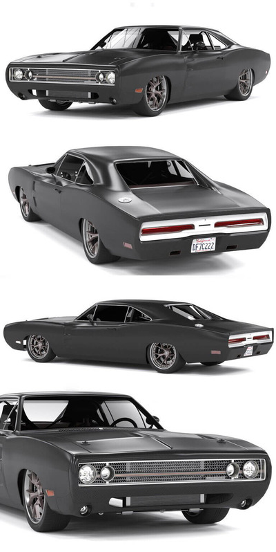 1966款Dodge charger汽车3D模型（OBJ,MAX）