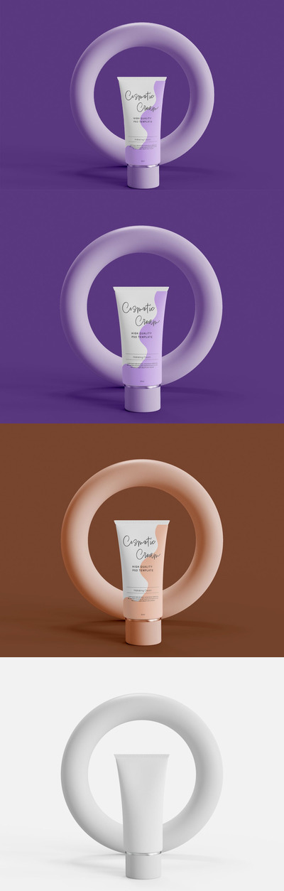 化妆品洗面奶包装设计样机 (PSD)