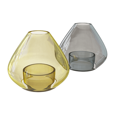 AYTM UNO系列彩色双层玻璃烛台花瓶3D模型（OBJ,FBX,MAX）