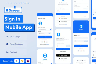 Sign in Mobile App (FIG,XD,SKETCH)