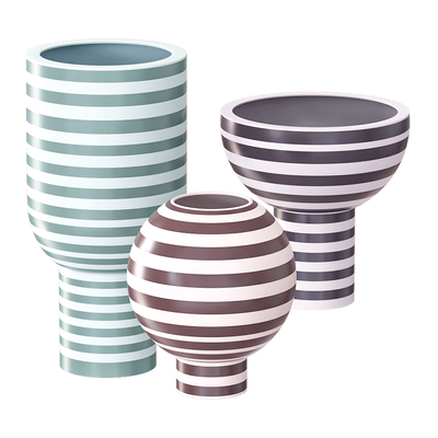 AYTM VARIA系列彩色横纹装饰花瓶3D模型（OBJ,FBX,MAX）