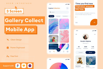 作品集&作品展示 App Ui Kit (FIG,XD,SKETCH)