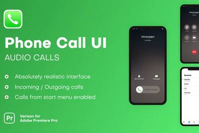音频通话UI界面视频PR模板[prproj]