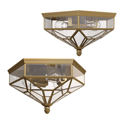 Maytoni Zeil多边形金属边框玻璃灯罩吸顶灯3D模型（OBJ,FBX,MAX）