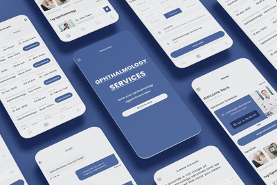 眼科临床App Ui kit (AI,EPS,PSD,SKETCH,SVG,XD,FIG)