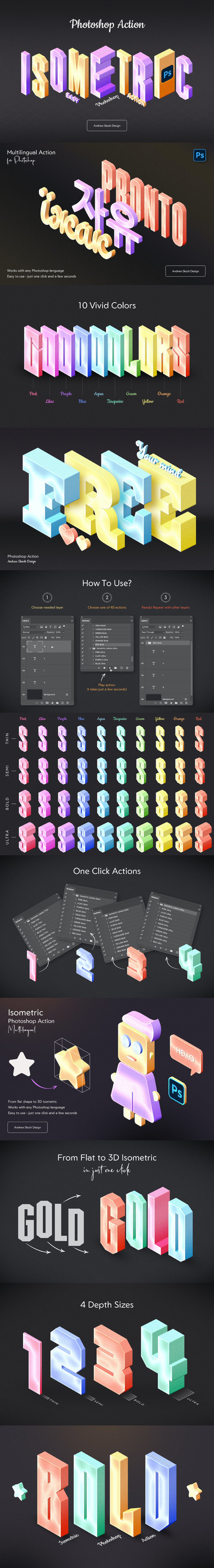 PS等距字体生成动作 (ATN,PDF)