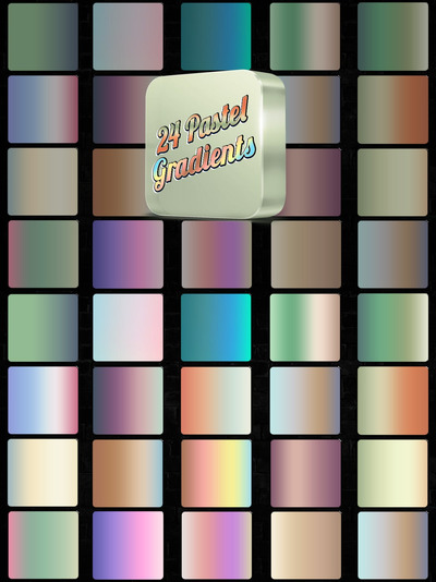 24种不同的霓虹灯渐变 (GRD)