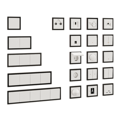 Schneider施耐德D life系列开关和插座3D模型（OBJ,FBX,MAX）