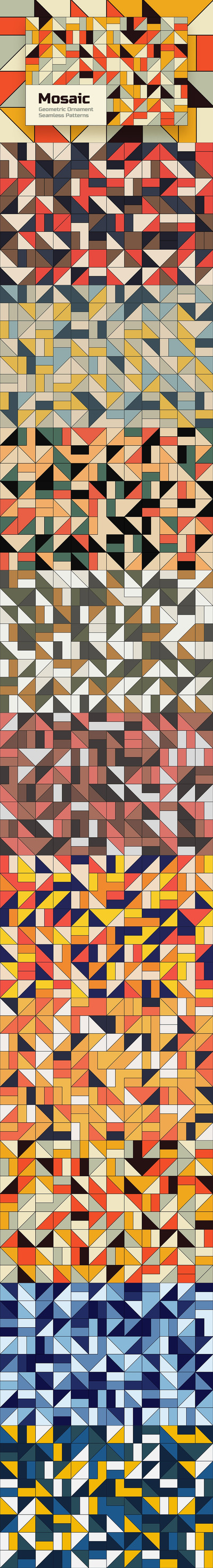 可拼接背景的抽象马赛克图案 (AI,EPS,JPG,PNG)