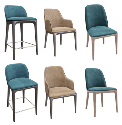 Si Lounge play系列高脚椅扶手椅靠背椅3D模型（OBJ,FBX,MAX）