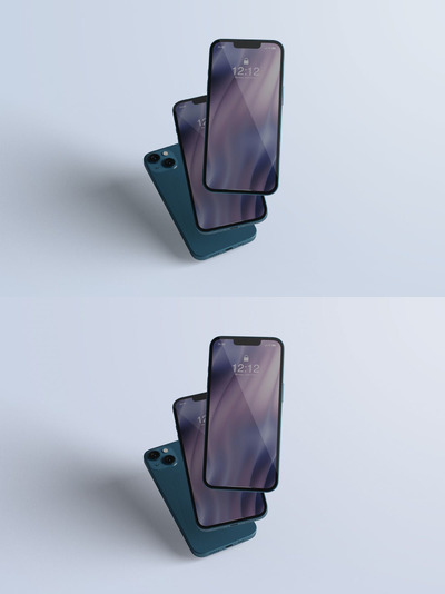 iPhone 13苹果手机样机模板 (PSD)