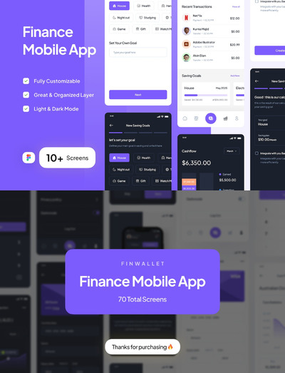 简洁、简约、现代的金融移动 App UI Kit  (Part 5)