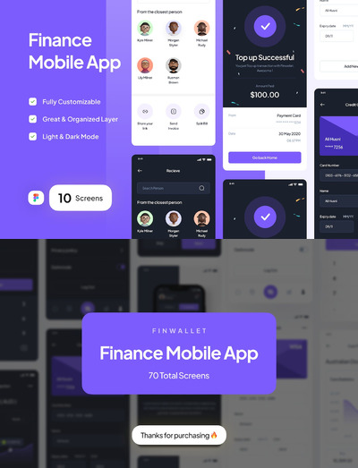 简洁、简约、现代的金融移动 App UI Kit (Part 3)