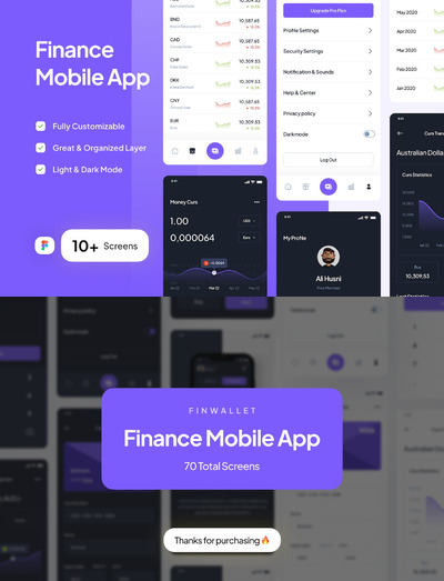 简洁、简约、现代的金融移动 App UI Kit (Part 4)
