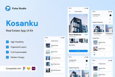 房地产交易 App UI Kits (FIG)