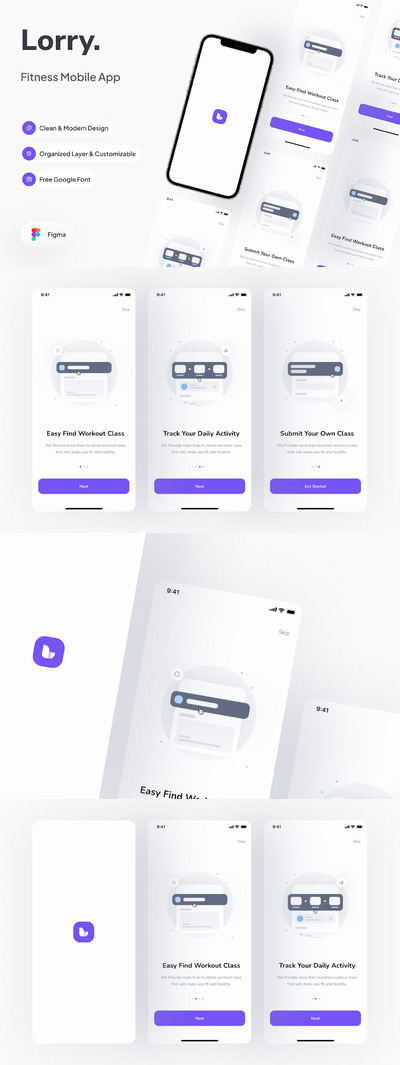 APP启动页设计UI模版App UI Kit (FIG)